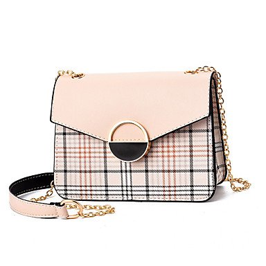 Women's PU Crossbody Lattice Crimson Pink/Autumn amp; Winter