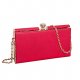 Women's Button / Crystal PU / Alloy Evening Rhinestone Crystal Evening Bag Solid Color Black / Gold / Red / Autumn; Winter