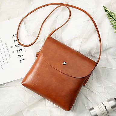 Women's PU (Polyurethane) / PU Crossbody Bag, Pure Black / Brown / Burgundy / Autumn; Winter