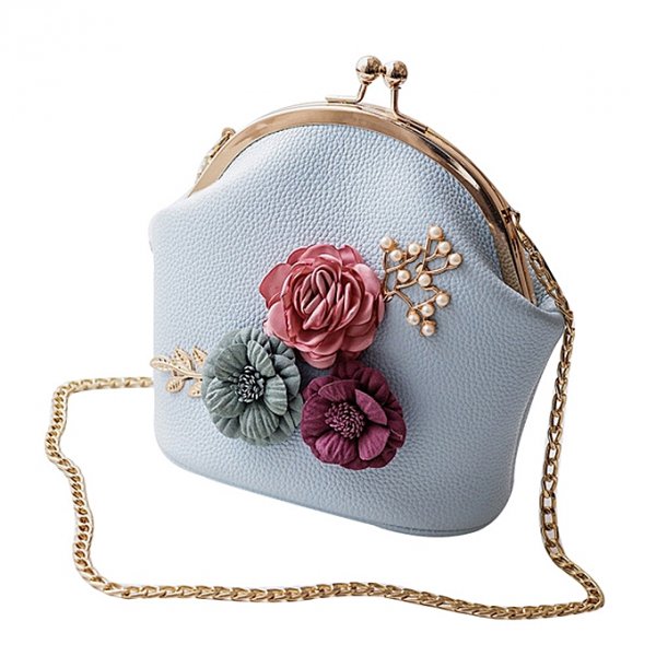 Women fashion handbag shoulder bag three-dimensional flowers small bag lady purse