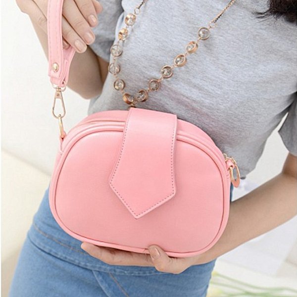 Fashion Women Saturn Shoulder Bag Faux Leather Satchel Crossbody Tote Handbag Pink