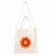 Red sunflower canvas handbag, canvas shoulder bag