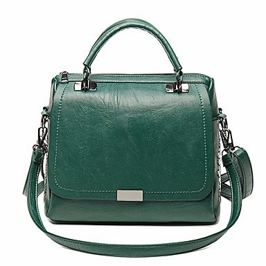 Women bag handbag curling dark green